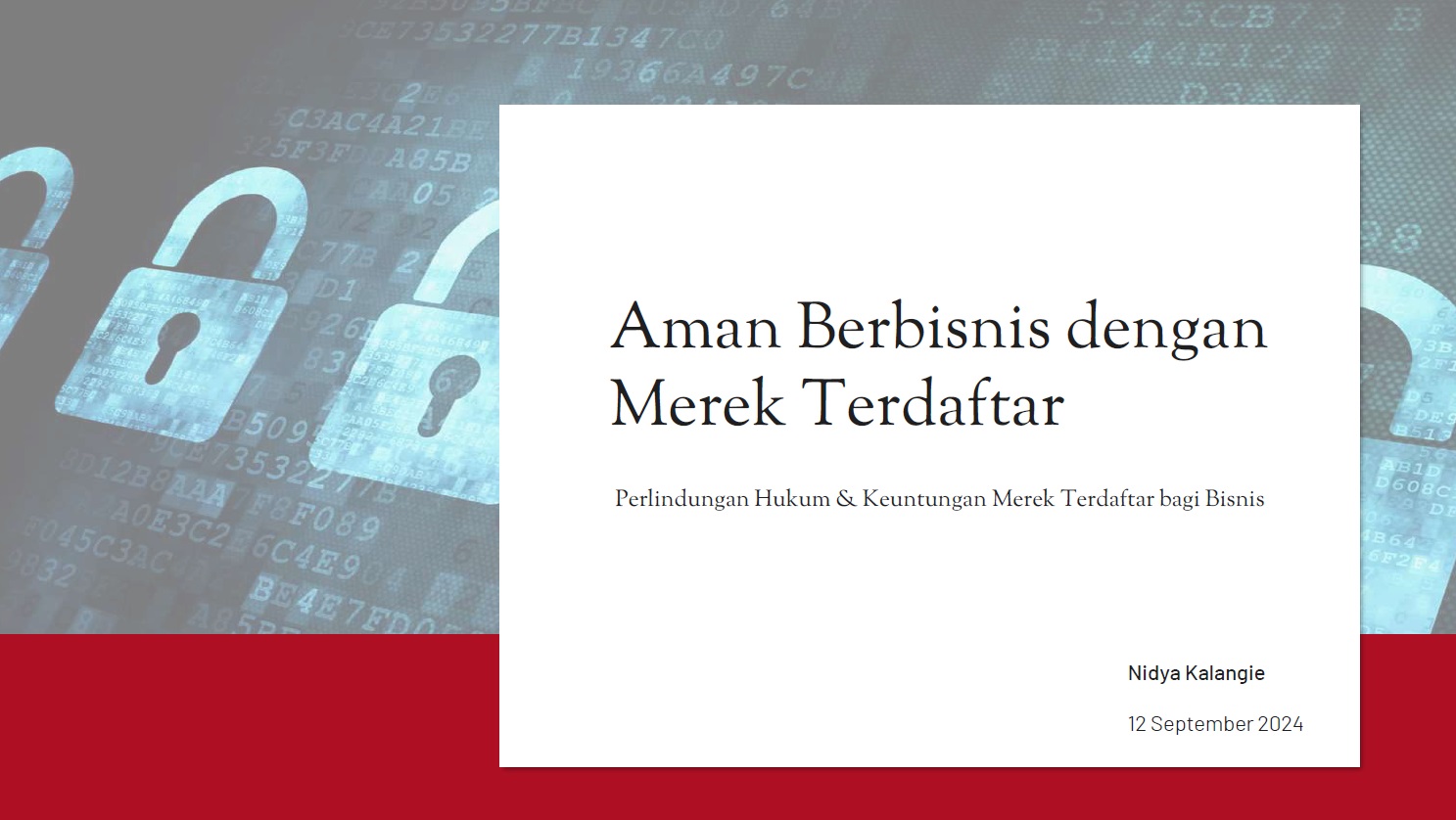 Aman Berbisnis dengan Merek Terdaftar - Nidya