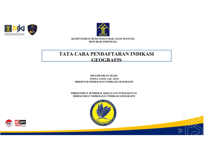 Tata Cara Pendaftaran Indikasi Geografis